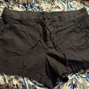 a.n.a Black Cargo Shorts with Relaxed Fit